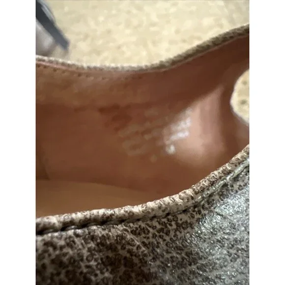 Jeffrey Campbell Brown/Black Leather Mary Jane Size 6.5 Women's Wedge Heel Tie - Picture 7 of 11